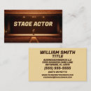 Search for theatre business cards Actor