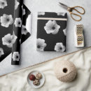 Search for black and white flowers wrapping paper Minimalist