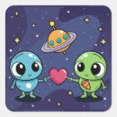 Search for alien love stickers Galaxy