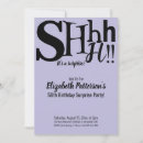 Search for shhh surprise party invitations Adult