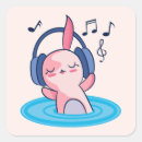 Search for listening to music stickers Kawaii