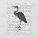 Search for vintage heron postcards Blue
