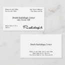 Search for radiology business cards Physician