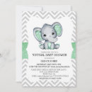 Search for chevron baby shower invitations Green