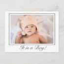 Search for baby boy announcement postcards Simple