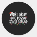 Search for like a boss stickers Santa