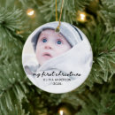 Search for whimsical christmas tree decorations Baby first christmas