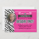 Search for hot pink zebra invitations Party