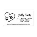 Search for paw print rubber stamps Return address