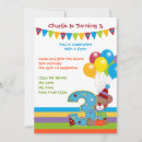 Search for circus 3rd birthday invitations Three