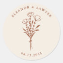 Search for bohemian floral wedding stickers Terracotta