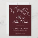 Search for burgundy save the dates Botanical