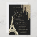 Search for eiffel tower sweet 16 invitations Gold
