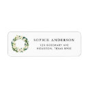 Search for white flower return address labels Elegant