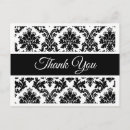 Search for floral damask postcards Black and white