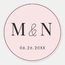 Search for pink monogram wedding stickers Monogrammed