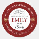 Search for special delivery stickers North pole express