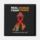 Search for firefighter shield magnets Firewoman