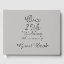 Search for 25th anniversary wedding guest books Grey