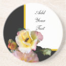 Search for yellow text coasters Bee