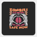 Search for zombie brains stickers Halloween