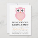 Search for owl baby girl shower invitations It's a girl