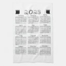 Search for calendar tea towels Black and white