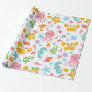 Search for ocean life wrapping paper Cute