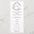Search for burgundy wedding programmes Classic