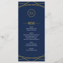 Search for blue and gold wedding menus Elegant