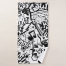 Search for black and white abstract bath towels Seamless