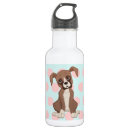 Search for dog design water bottles Boxer