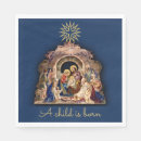 Search for christmas nativity napkins Blue