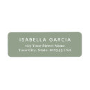 Search for green wedding return address labels Typography