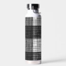 Search for black and white checkered water bottles Plaid