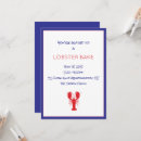 Search for lobster bake invitations Red white blue