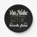 Search for 50th birthday plates and napkins Gold