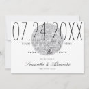 Search for disco save the dates Black and white