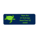 Search for green turtle return address labels Blue