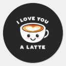 Search for love you a latte stickers Heart