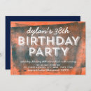 Search for blue and orange birthday invitations Trendy