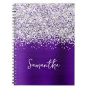 Search for purple sparkly glitter notebooks For her