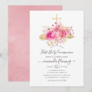 Search for pink first communion invitations Rose