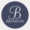 Search for navy blue monogram stickers Script