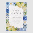 Search for lemon shower invitations Blue and yellow