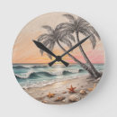 Search for beach time clocks Sunset