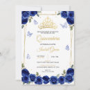 Search for royal blue invitations Mis quince anos