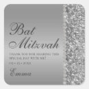 Search for bat mitzvah thank you stickers Girly