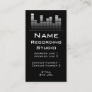 Search for recording studio business cards Audio