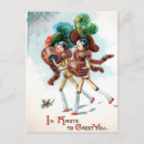 Search for vintage christmas lady postcards Retro